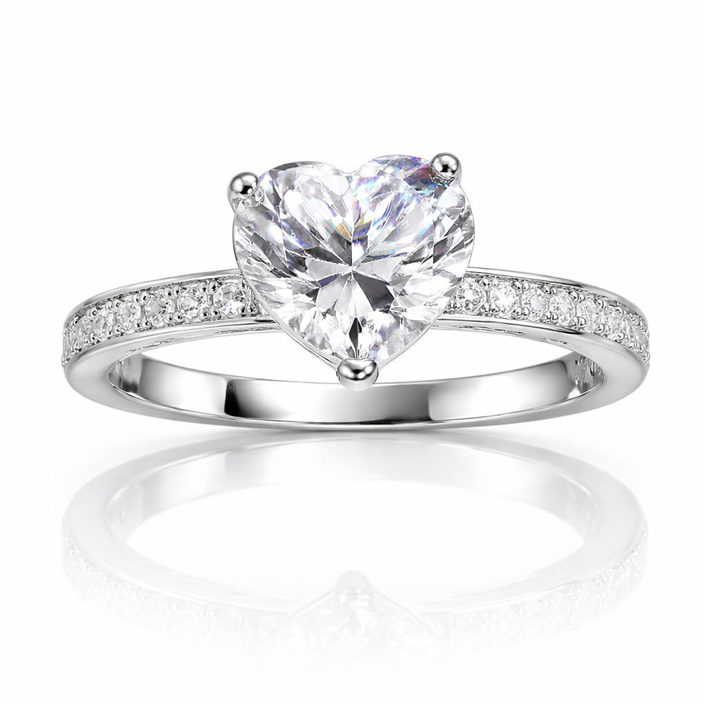 Paranucci Heart Ring - White