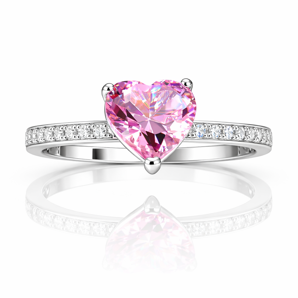 Paranucci Heart Ring. - Pink