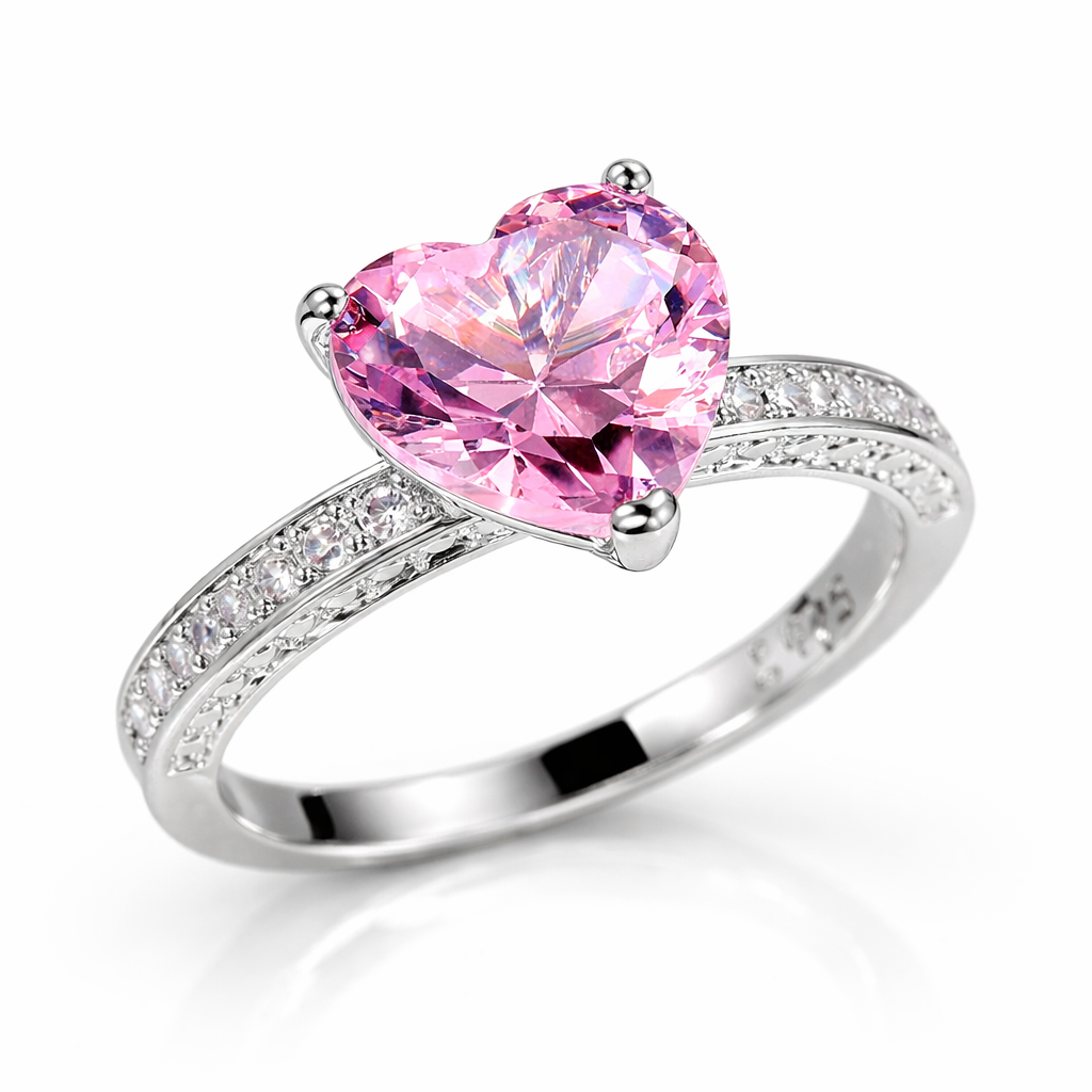 Paranucci Heart Ring. - Pink